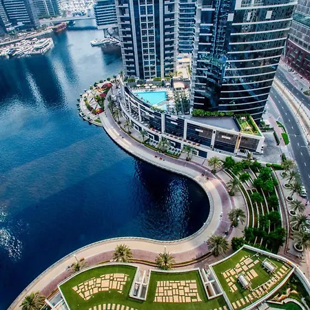 Peaceful Waterfront Marina View Apartment Dubai Exterior photo